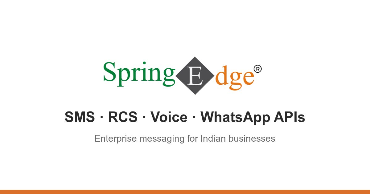 SMS API Documentation | HTTP SMS API & Delivery Report Webhook - SpringEdge
